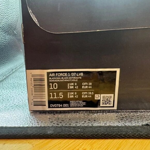 Size 10 - Nike Air Force 1 '07‎ LV8 Mens Textile Athletic Sneakers DV0794 -001 - Picture 12 of 12